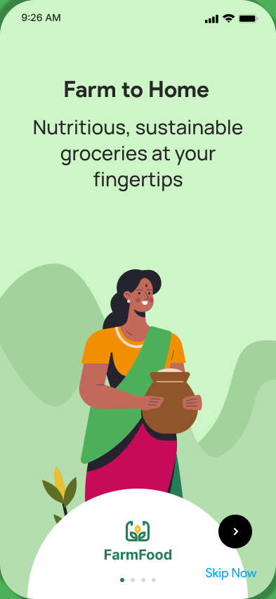 FarmFood onboarding screen