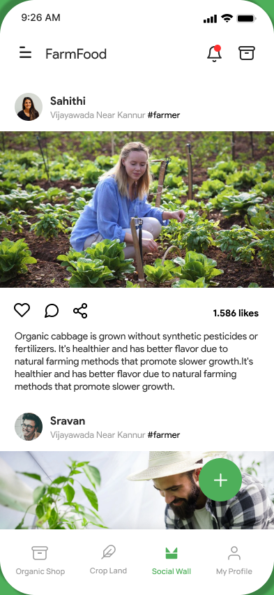 FarmFood social wall